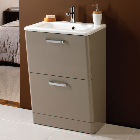 HIB - Palamas Floor standing 600mm Unit with Basin - Calico - PAL-FS-CAL Large Image