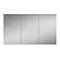 HIB Paragon 120 LED Illuminated Aluminium Mirror Cabinet - 52100  Profile Large Image