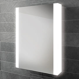HIB Paragon 50 LED Illuminated Aluminium Mirror Cabinet - 51800 Medium Image