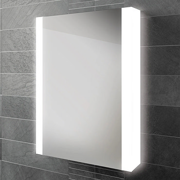 HIB Paragon 50 LED Illuminated Aluminium Mirror Cabinet - 51800  Profile Large Image