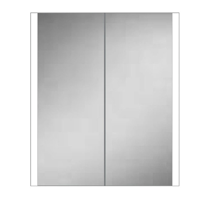 HIB Paragon 60 LED Illuminated Aluminium Mirror Cabinet - 51900 Profile Large Image