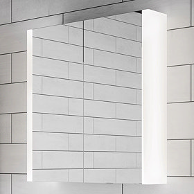 HIB Paragon 60 LED Illuminated Aluminium Mirror Cabinet - 51900 Large Image