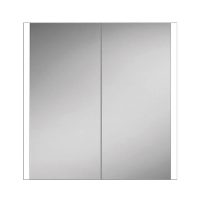 HIB Paragon 80 LED Illuminated Aluminium Mirror Cabinet - 52000  Profile Large Image