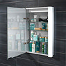 HIB Parity Recessed Fluorescent Aluminium Mirror Cabinet - 44200  Profile Large Image