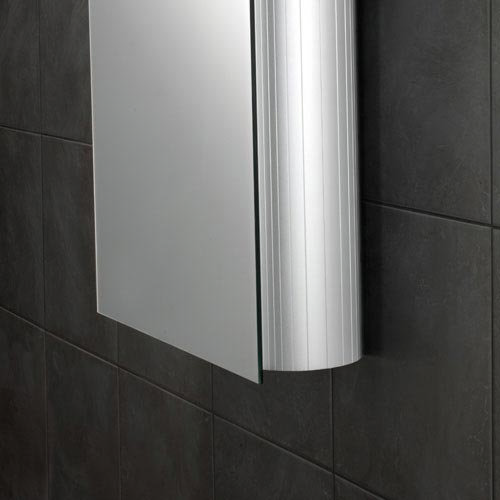 HIB Quantum Aluminium Mirror Cabinet - 42500 Profile Large Image