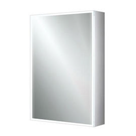 HIB Qubic 50 LED Aluminium Mirror Cabinet - 46400 Medium Image