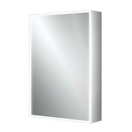 HIB Qubic 50 LED Aluminium Mirror Cabinet - 46400 Large Image