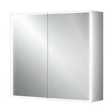HIB Qubic 80 LED Aluminium Mirror Cabinet - 46600  Profile Large Image