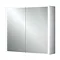 HIB Qubic 80 LED Aluminium Mirror Cabinet - 46600 Large Image