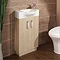 HIB - Reno Cloakroom Floor Standing Unit and Basin - Light Oak -1380041-9330 Large Image