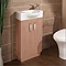 HIB - Reno Cloakroom Floor Standing Unit and Basin - Medium Oak -1380040-9330 Large Image