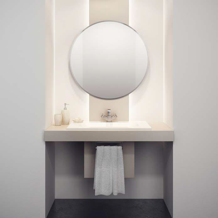 HIB Rondo Circular Bathroom Mirror - 61504000  Profile Large Image