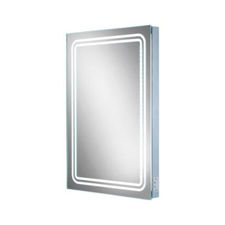 HIB Rotary LED Mirror with Charging Socket - 77416000  Profile Large Image