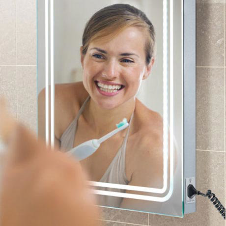 HIB Rotary LED Mirror with Charging Socket - 77416000 Feature Large Image