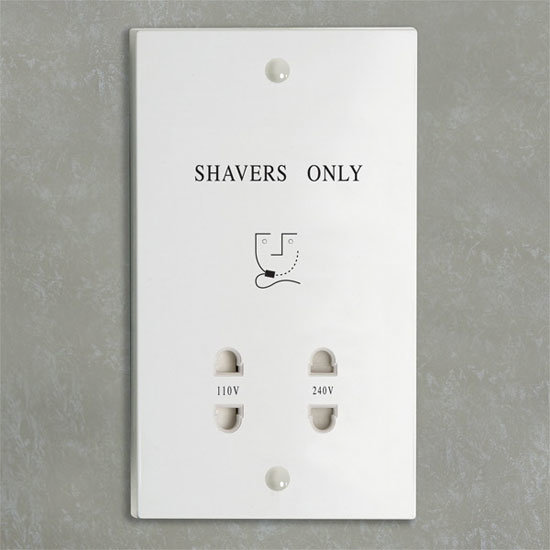 HIB - Shaver Socket - White - 5695 Large Image