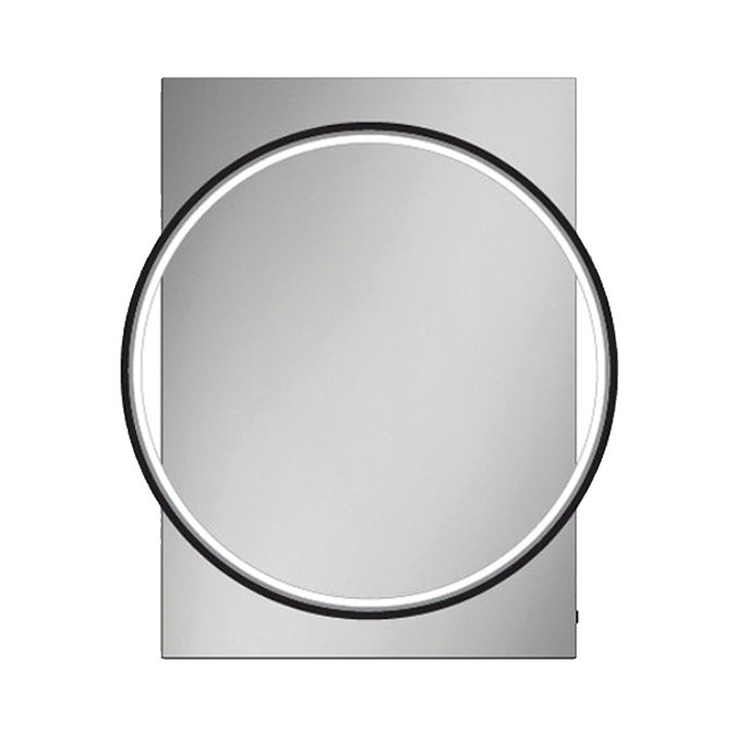 HIB Solas 50 LED Illuminated Mirror (Matt Black Frame) - 79520500  Profile Large Image