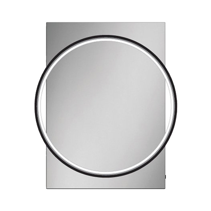 HIB Solas 50 LED Illuminated Mirror (Matt Black Frame) - 79520500 Profile Large Image