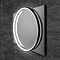 HIB Solas 50 LED Illuminated Mirror (Matt Black Frame) - 79520500 Large Image