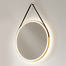 HIB Solstice Brushed Brass 60 Round LED Illuminated Mirror