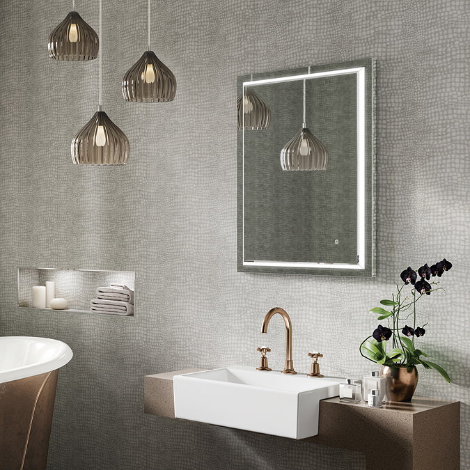 HIB Spectre 60 LED Illuminated Rectangular Mirror - 79520000  In Bathroom Large Image