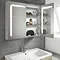 HIB Stratus 60 LED Demisting Aluminium Mirror Cabinet - 46900 Profile Large Image