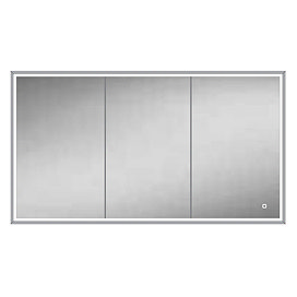 HIB Vanquish 120 Recessed LED Aluminium Mirror Cabinet - 47900 Large Image