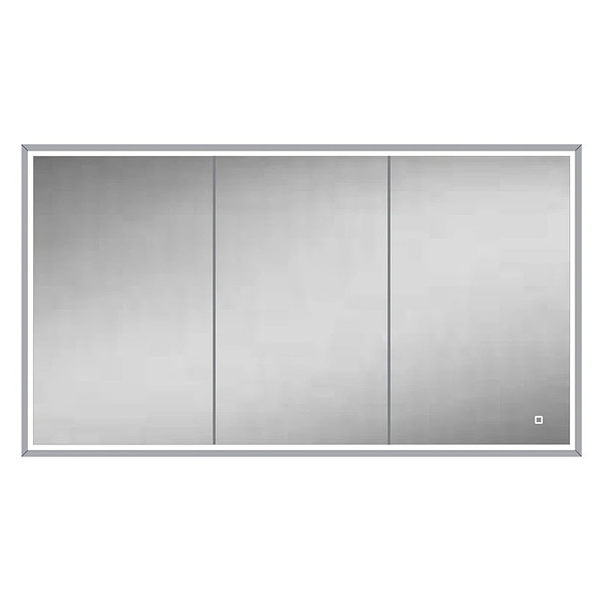 HIB Vanquish 120 Recessed LED Aluminium Mirror Cabinet - 47900 Large Image