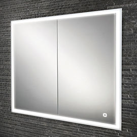 HIB Vanquish 80 Recessed LED Aluminium Mirror Cabinet - 47800 Medium Image
