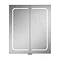HIB Vapor 60 LED Illuminated Aluminium Mirror Cabinet
