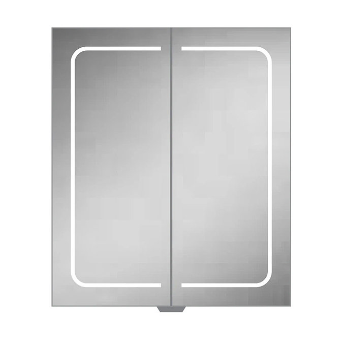 HIB Vapor 60 LED Illuminated Aluminium Mirror Cabinet - 51500 Large Image
