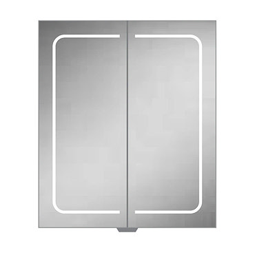 HIB Vapor 60 LED Illuminated Aluminium Mirror Cabinet - 51500  Profile Large Image