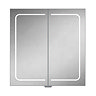 HIB Vapor 80 LED Illuminated Aluminium Mirror Cabinet - 51600  Profile Large Image