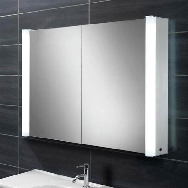 HIB Vector Fluorescent Aluminium Mirror Cabinet - 44400 Large Image