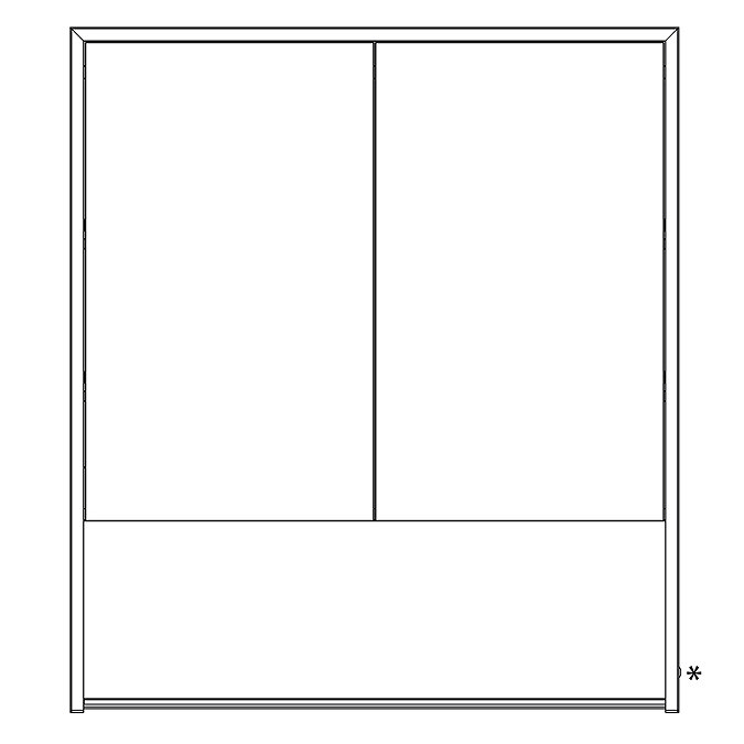 HIB Verve 80 LED Illuminated Mirror Cabinet