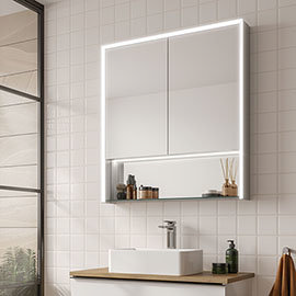 HIB Verve 80 LED Illuminated Mirror Cabinet - 52900 Medium Image