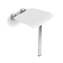 HiB White Shower Seat with Support Leg -  ACSSWHI02 Medium Image