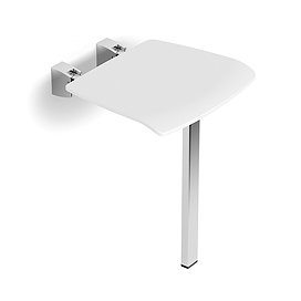 HiB White Shower Seat with Support Leg - ACSSWHI02 Large Image