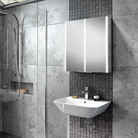 HIB Xenon 60 LED Mirror Cabinet