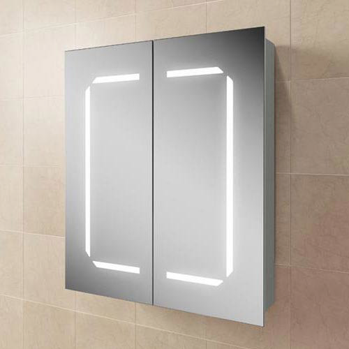 HIB Zephyr 60 LED Demisting Aluminium Mirror Cabinet - 45700 Large Image
