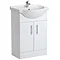 Alaska 1850mm Double Basin Vanity Unit Suite (High Gloss White - Depth 300mm) Profile Large Image