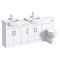 Alaska 1850mm Double Basin Vanity Unit Suite (High Gloss White - Depth 300mm) Large Image