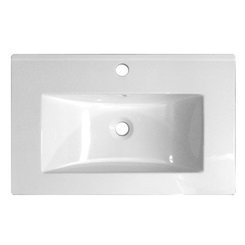 Nova 600 x 400mm White & Ebony Brown Floor Standing Basin Unit - VTFEB600 Profile Large Image