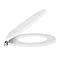 High Gloss White MDF Soft Close Bottom Fixing Toilet Seat  Profile Large Image