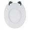 High Gloss White MDF Soft Close Bottom Fixing Toilet Seat  Feature Large Image