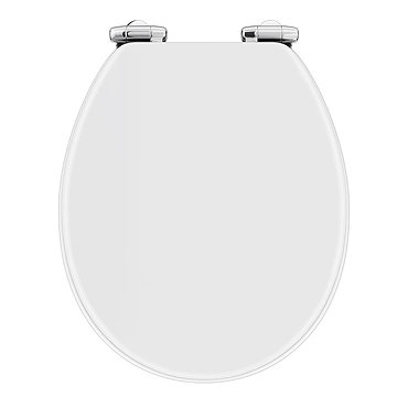 High Gloss White MDF Soft Close Bottom Fixing Toilet Seat  Profile Large Image