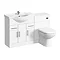 Alaska 1250mm Vanity Unit Bathroom Suite (High Gloss White - Depth 330mm) Large Image