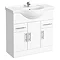 Alaska 1320mm Vanity Unit Bathroom Suite (High Gloss White - Depth 330mm) Profile Large Image