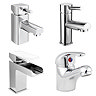 Alaska 1050mm Vanity Unit Cloakroom Suite w Basin Mixer (Gloss White - Depth 300mm) Feature Large Im