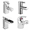 Alaska 1050mm Vanity Unit Cloakroom Suite w Basin Mixer (Gloss White - Depth 300mm) Feature Large Im