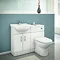 Alaska 1050mm Vanity Unit Cloakroom Suite w Basin Mixer (Gloss White - Depth 300mm) Large Image